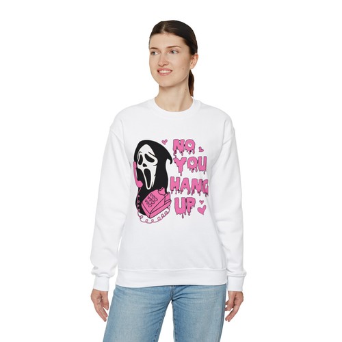 Sweat col rond No you Hang Up Halloween visage fantôme cri drôle  - Photo 10/16