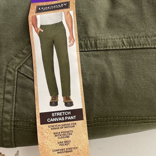 NEW Legendary Outfitters Men's 40x34 Stretch Canvas Work Pants Relaxed Fit Green - Picture 9 of 12