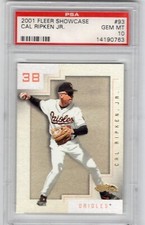 2001 Fleer Showcase Cal Ripken Jr. Baltimore Orioles baseball card #93 PSA 10