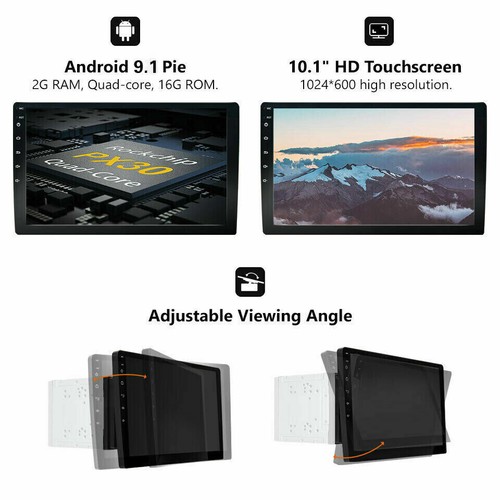 Double 2 Din 10.1 inch Android 12.0 In Dash Car Radio Stereo GPS WiFi Quad Core - Picture 4 of 12