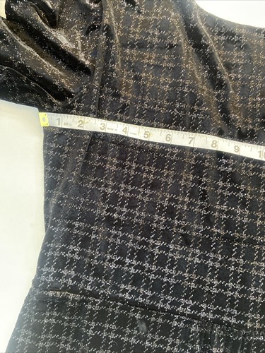 NEXT Black Check Glitter Shedding Party Evening Midi Dress Size 12 New Christmas - Picture 19 of 24