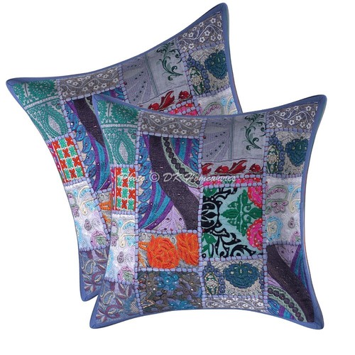 Funda de Cojín Hecha a Mano Étnica Vintage 16 x 16 pulgadas Sofá Hippie Coche Funda de Almohada - Imagen 1 de 6