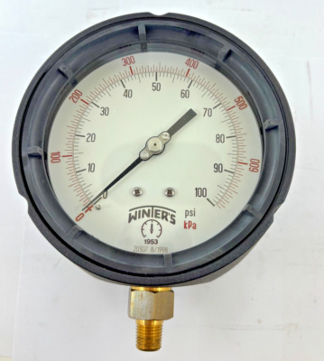 #ad #ad WINTERS 1953 PRESSURE GAUGE 20307 8 1998 RANGE 0 100 PSI 4 1 2quot; $25.00