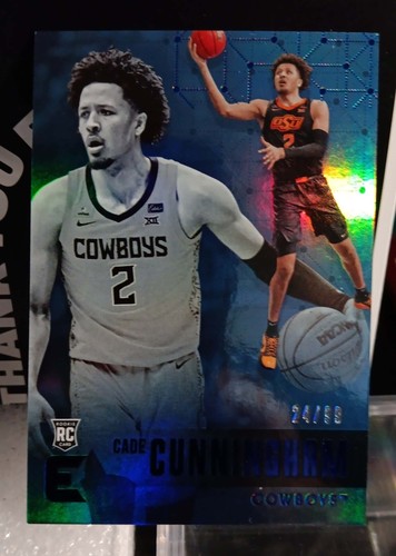 2021-22 Panini Chronicles Cade Cunningham #'d/99 Black Parallel Rookie Card 