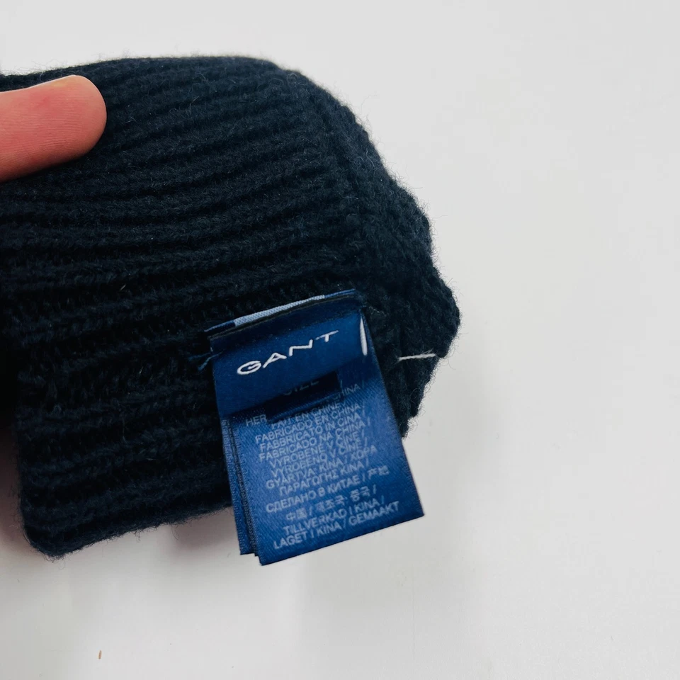 Guantes de lana de punto negros GANT talla única Foto 4 de 4