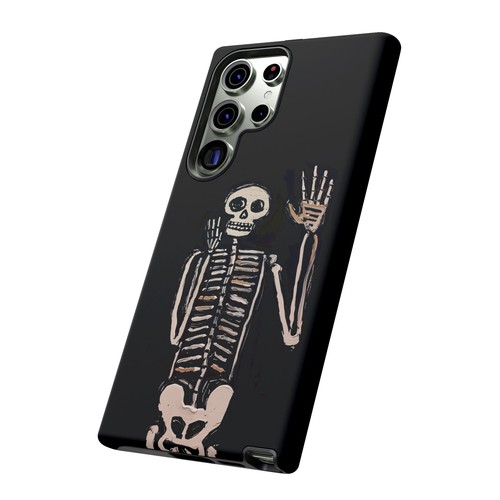 For iPhone / Galaxy / Pixel | Phone-Ink Case - Black White Spooky Skeleton - Picture 175 of 239