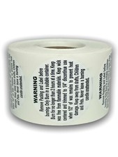 Candle Warning (2") Burning Safety Direction Sticker, Self-Adhesive 1000 Labels