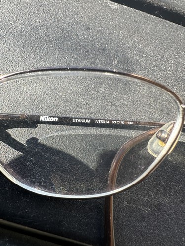 NIKON EYEWEAR TITANIUM NT6014 53/19/140 BROWN EYEGLASSES FRAME Only - Picture 3 of 11