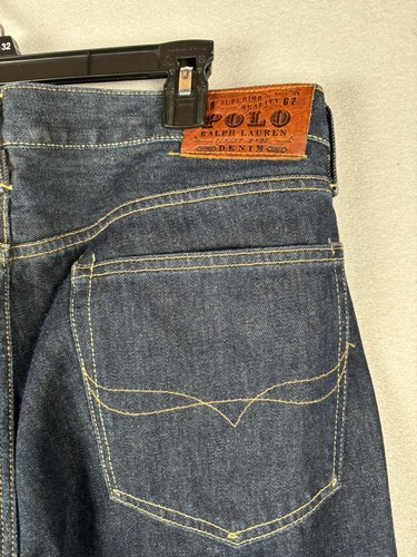 Polo Ralph Lauren Men’s Jeans 36 Blue 2015 Release Denim Slim Straight #2412 - Foto 12 di 19