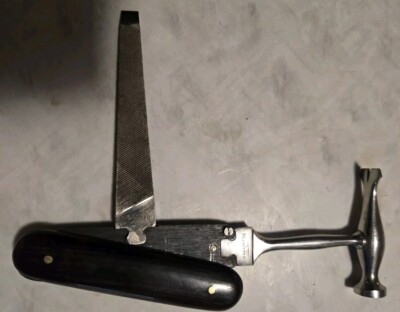 Vintage Knife 1909 German Multi Tool Kit in Leather Case