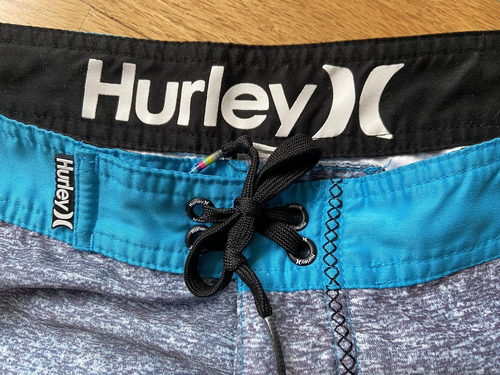 Hurley Board Shorts Swim Trunks Big Boys Size 18 (29W) Surf Fly Turquoise Gray - Picture 5 of 6