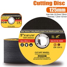 5 Inch 125mm Metal Cut Off Wheels Reinforced Cutting Disc Angle Grinder 10Pcs