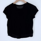 Athleta On The Move Mesh Tee Shirt Black Girls Size Large 12