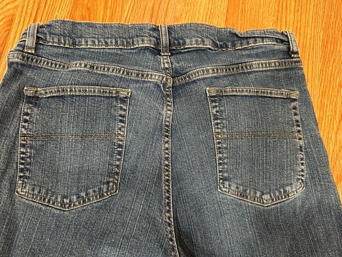 LL Bean Jeans Womens 18 Blue Classic Fit Straight Leg Elastic Waist Denim Pants - Picture 10 of 15