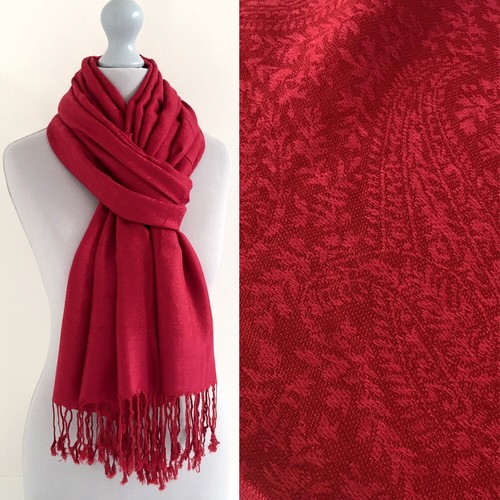 Large Plain Paisley Floral Pashmina Scarf Wrap Evening Shawl Long Cotton Scarves - Picture 10 of 697