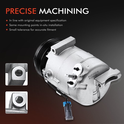 A/C Compressor w/ Clutch for Chevrolet Malibu Pontiac G6 Grand Am Olds 2.2L 2.4L - Picture 7 of 10
