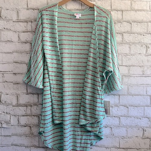 NWT Striped Lindsay Coverup LuLaRoe size Small Oversized Travel Vacation Pool - Picture 1 of 8