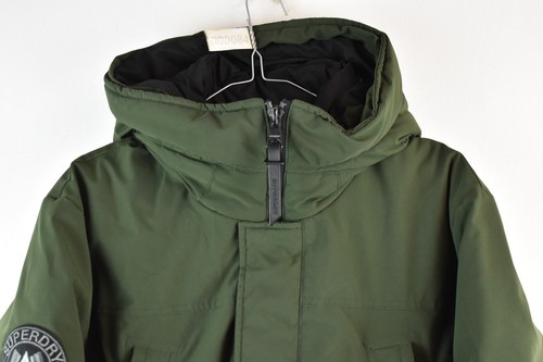 Superdry City Parka Mens Khaki Green Anorak Jacket Size M Hooded Outdoors - Picture 2 of 12