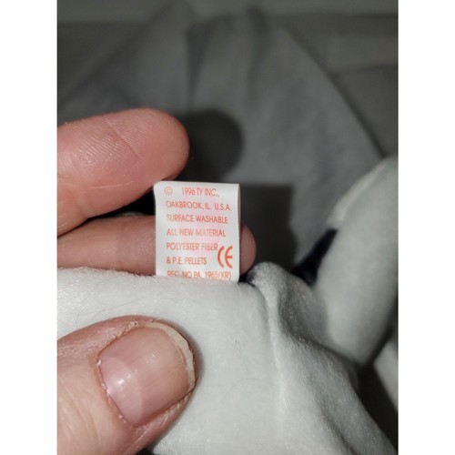 A Vintage Ty Beanie Baby Nanook The Husky Puppy Dog Plush Stuffed Animal 1996 - Picture 10 of 10