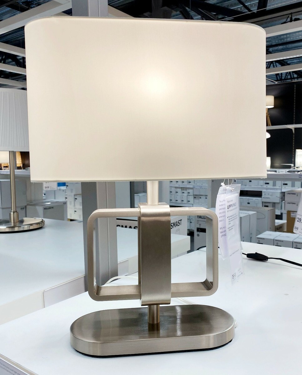IKEA UPPVIND ウップヴィンド UPPVIND table lamp, nickel plated/white, 19