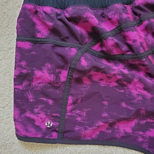 Lululemon Tracker Short III *4-way Stretch Breezie Regal Plum / Black sz10 - Picture 10 of 12