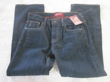 Arizona Boys Jeans Size 12 Husky Slim Straight Blue Dark Wash