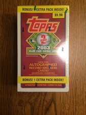 2003 Topps Baseball Series 2 Blaster Box Record Breakers 11 Packs Mays Auto?