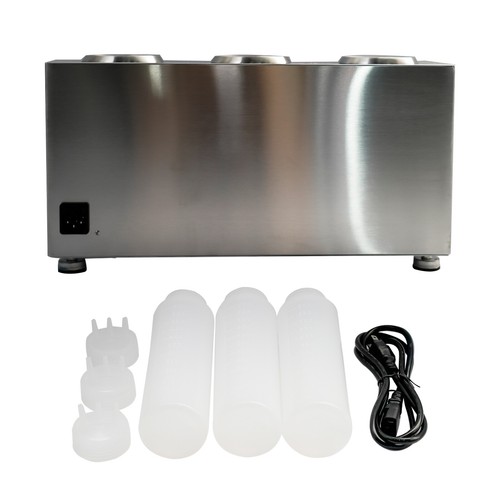 110V Commercial Electric Sauce Warmer Cheese Hot Fudge Sauce Warmer 1/2/3/4 Pump - Picture 30 of 48