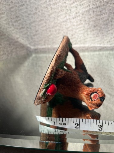 Earl Sherwan Hand Painted Charmstone Airedale Terrier with Ball Vintage ~3”x6” - Picture 8 of 9