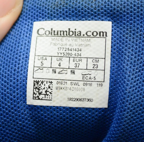 Columbia Waterproof Omni Grip Womens Sz 5 TechLite Hiking Trail Boots Brown Blue - Picture 9 of 11