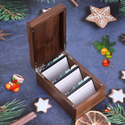 Business Card Holder for Desk, 2.2" x 3.5" Wood Business Card , Business Card... - Picture 7 of 9