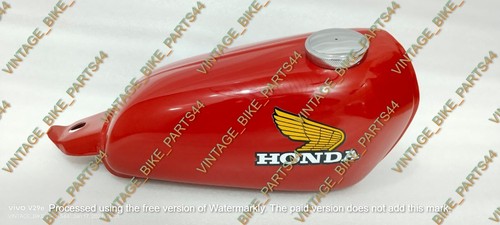 Honda XR75 Red Painted Steel Gas Petrol Fuel Tank 1978 Model Fit with Cap - Picture 3 of 10