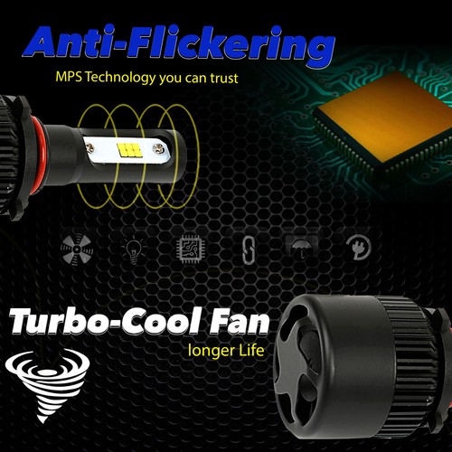 Kit de bombillas de faros todo en uno Seúl LED CSP 72W 8000LM 6000K blanco - 9006 HB4 - Imagen 5 de 6