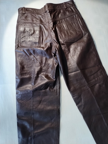 Mens Brown Leather Pants Neptune