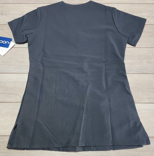 Lot Of 2 Jockey Women's V Neck Crossover Scrub Top Black Pewter Gray Both Sz XS - Picture 6 of 12