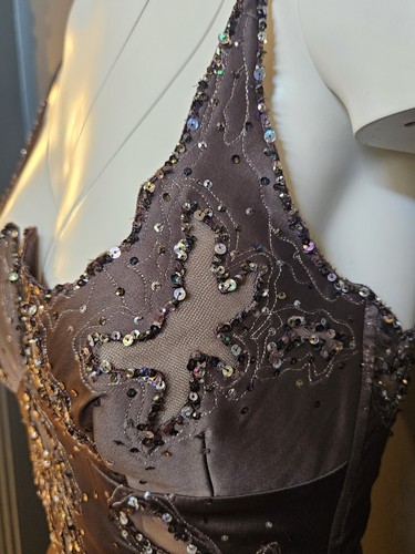 đŸ’¥STUNNING MANDALAY Evening COCKTAIL DRESS Y2k Embellished Beaded STONE Size 6 - Picture 14 of 21