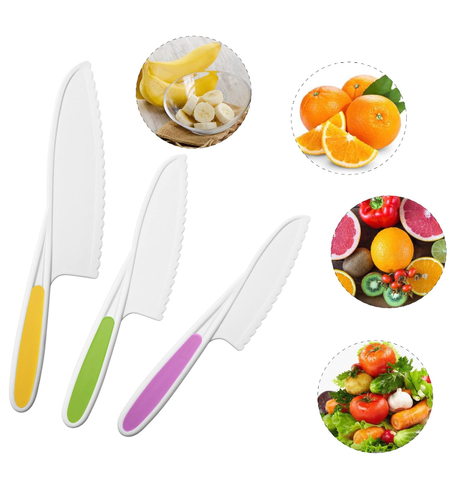 8-Piece Kids Nylon Knife Set – BPA-Free Safe Knives for Cooking, Perfect for Bre - Picture 4 of 8