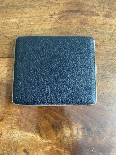 Vintage Black leather effect Cigarette Case - Picture 1 of 9