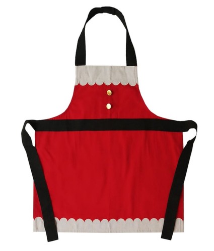 St. Nicholas Square Childs Christmas Santa Cotton Red/White Apron *SCUFFS* - 第 1/3 張圖片
