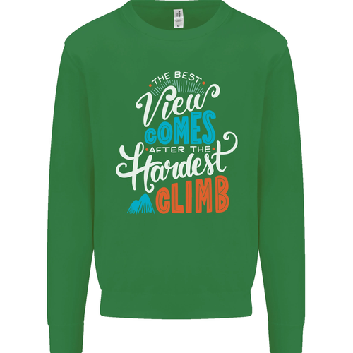 The Best Views Come From the Hardest Climb Kids Sweatshirt Jumper - Picture 44 of 87