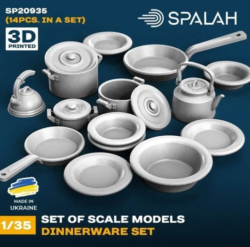 Spalah 20935 1/35 Set of scale models "Dinnerware set", (14 pcs.) - Picture 2 of 2