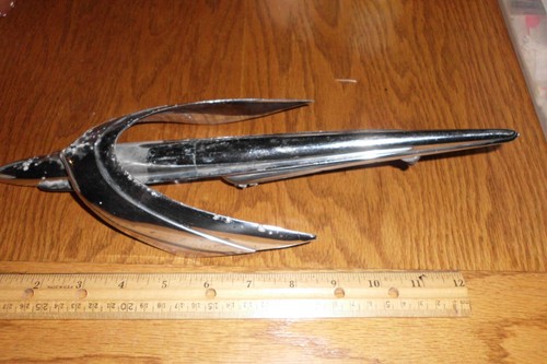 Vintage 1949-51 Mercury Hood Ornament Monterey Rat Rod Atomic Age Airplane MCM - Bild 1 von 5