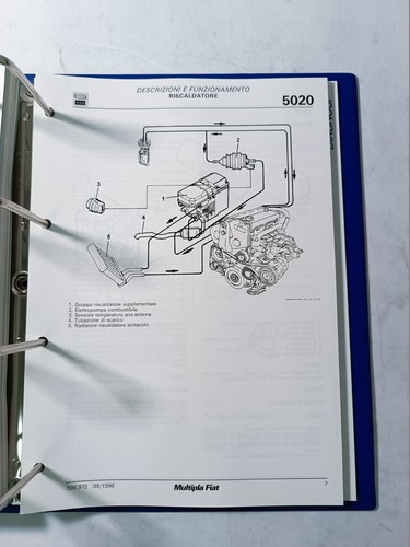 Manuale officina Fiat Multipla 1° volume assistenza tecnica diagnosi prove ed 98 - Foto 17 di 24