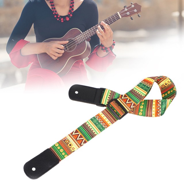 Ukulele Strap Hawaiian Style Shoulder Adjustable Baritone Strings