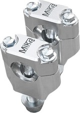 MIKA METALS 1972 Jt2Mx Yamaha BAR CLAMPS RUBBER MOUNTED 1-1/8" SIL SILVER MK-SI-