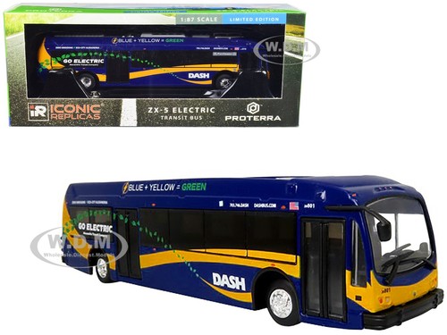 PROTERRA ZX5 ELECTRIC TRANSIT BUS ALEXANDRIA/DASH 1/87 ICONIC REPLICAS 87-0421