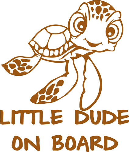 Little Dude on Board (Squirt) Vinyl Decal (6 inch x 4 inch)Many Colors Available - Picture 33 of 41