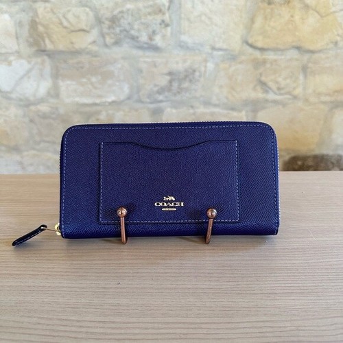 BOLSO DE HOMBRO COACH Púrpura Oscuro CUERO DORADO CADENA CADENA/Billetera Opción NUEVO CON ETIQUETAS - Imagen 37 de 40