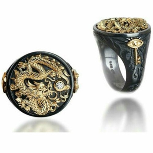 Anillo Dragón Aleación Estilo Dominio Moda 5-13 Temperamento Retro Efectos 3D - Imagen 18 de 21