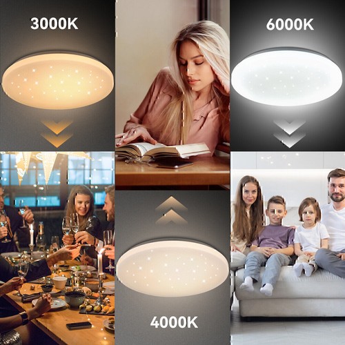 36W RGB LED Deckenleuchte Dimmbar Deckenlampe 40cm mit Fernbedienung Wohnzimmer - Bild 8 von 12